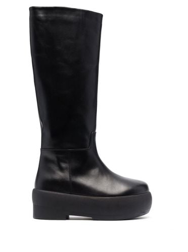Slip-on Boots With Platform In Smooth Leather Woman - GIA BORGHINI - Modalova