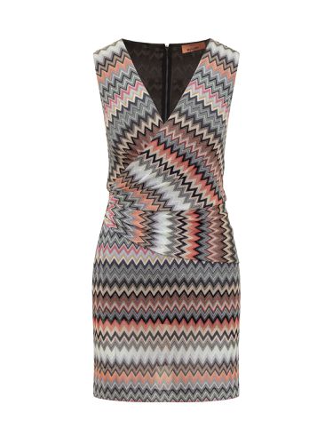 Zigzag Woven Plunging V-neck Dress - Missoni - Modalova