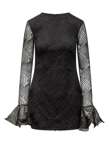 Long-sleeved Shiny Flounce Mini Dress - Rotate by Birger Christensen - Modalova