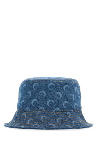 Moon Laser Denim Bucket Hat - Marine Serre - Modalova