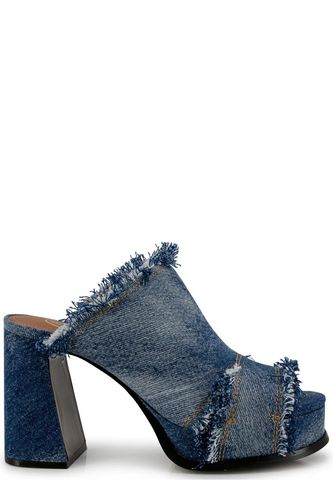 Ash Frayed Detailed Denim Sandals - Ash - Modalova