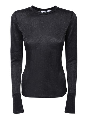 MSGM Lurex Black Top - MSGM - Modalova