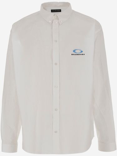 Balenciaga Cotton Shirt With Logo - Balenciaga - Modalova