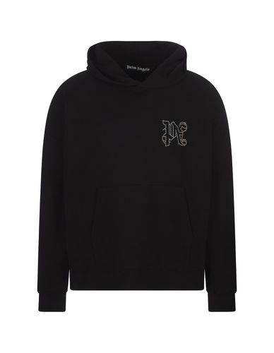 Hoodie With Studded Monogram - Palm Angels - Modalova