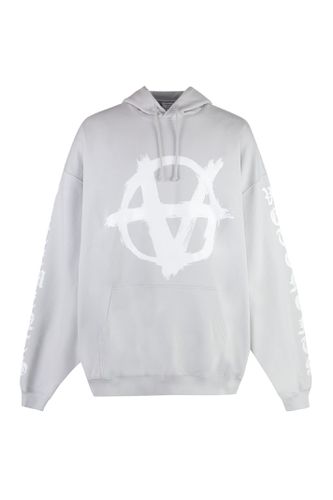 Reverse Anarchy Cotton Hoodie - VETEMENTS - Modalova