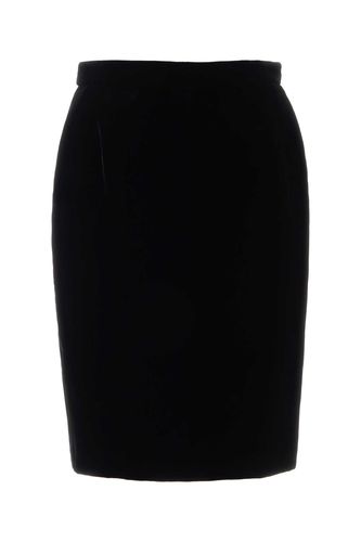 Saint Laurent Black Velvet Skirt - Saint Laurent - Modalova