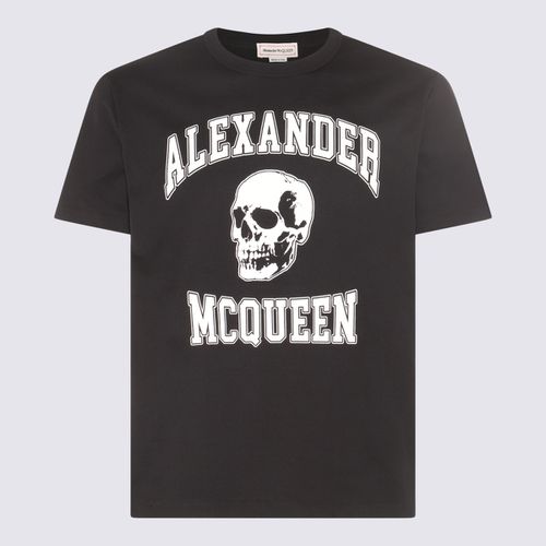 And White Cotton T-shirt - Alexander McQueen - Modalova