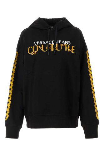 Black Cotton Sweatshirt - Versace Jeans Couture - Modalova