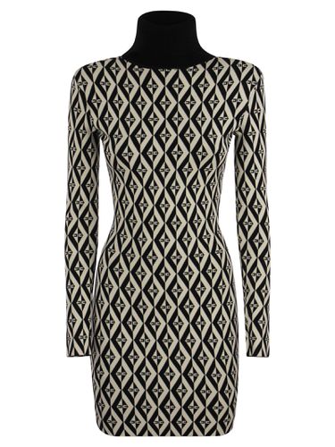 Rhombus-patterned Knit Minidress - Elisabetta Franchi - Modalova