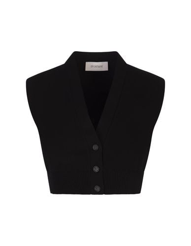 SportMax Black Folk Gilet - SportMax - Modalova