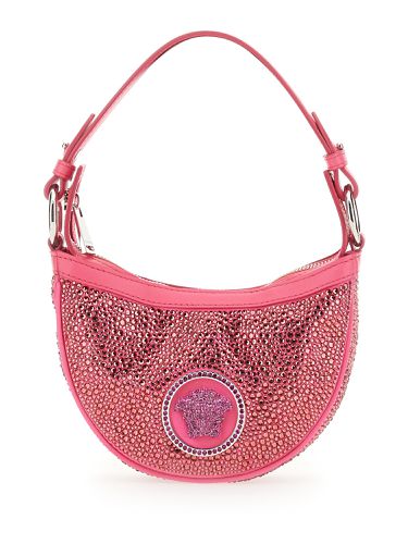 Versace Mini Hobo Bag With Crystals - Versace - Modalova