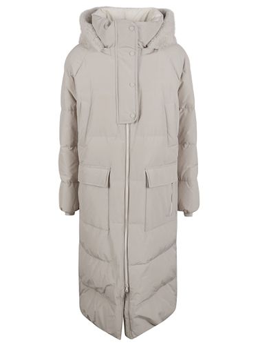 Fur Hooded Padded Coat - Brunello Cucinelli - Modalova