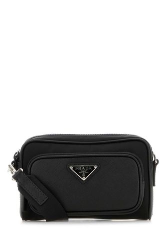 Black Re-nylon And Leather Crossbody Bag - Prada - Modalova