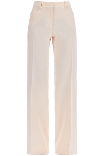 High Waist Wide Leg Pants In Virgin Wool Light Blush - Tom Ford - Modalova