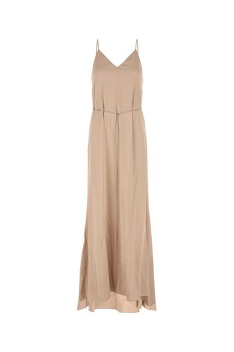 Fendi Beige Satin Long Dress - Fendi - Modalova