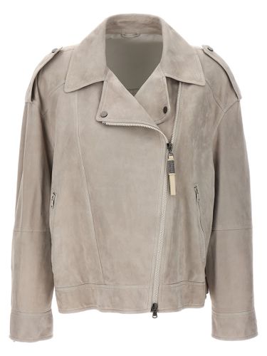 Brunello Cucinelli Leather Jacket - Brunello Cucinelli - Modalova