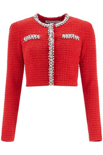 Short Cardigan With Crystals - self-portrait - Modalova