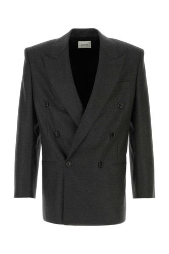 Charcoal Cashmere Blazer - Saint Laurent - Modalova