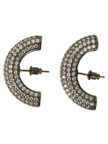 Panconesi Half Moon Crystal Hoops - Panconesi - Modalova