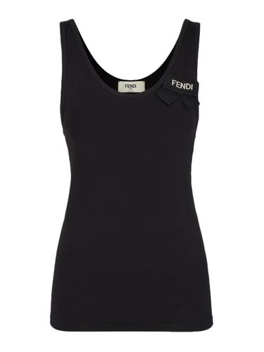 Fendi Ribbed Jersey Top - Fendi - Modalova