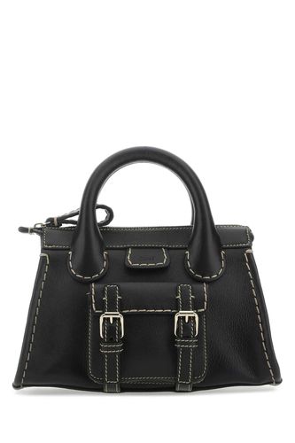Black Leather Mini Edith Handbag - Chloé - Modalova