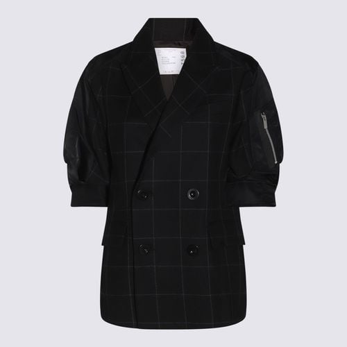 Sacai Black Wool Blazer - Sacai - Modalova