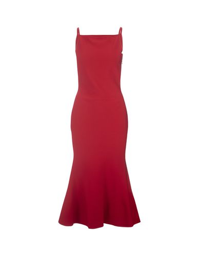 Knitted Flared Midi Dress - Alexander McQueen - Modalova