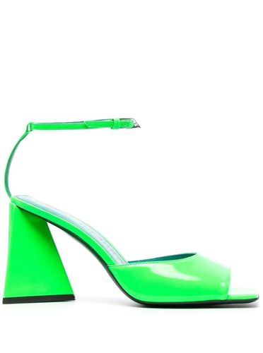 Piper Neon Sandals With Pyramid Heel In Eco Patent Leather Woman - The Attico - Modalova
