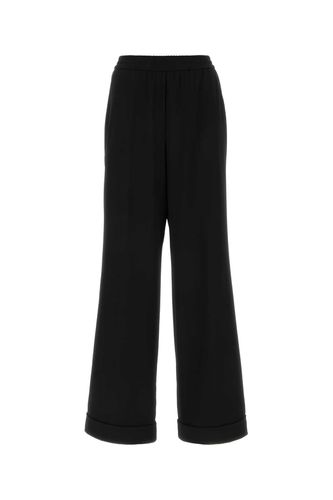 Black Stretch Wool Pajamas Pant - Dolce & Gabbana - Modalova