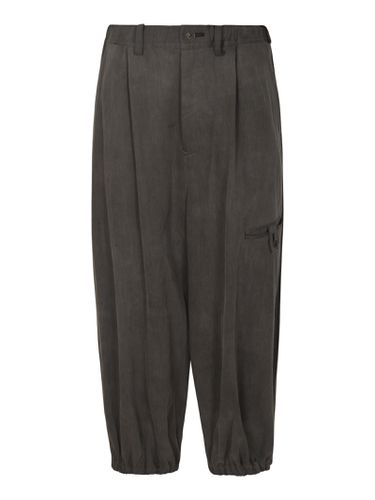 Velvet Effect Cropped Trousers - Yohji Yamamoto - Modalova