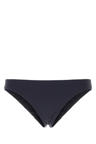 Navy Blue Stretch Nylon Bikini Bottom - Prada - Modalova