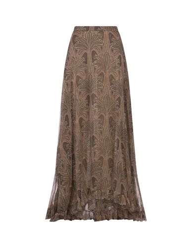 Etro Long Crepon Skirt With Print - Etro - Modalova