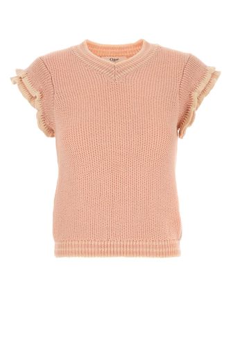 Chloé Pastel Pink Wool Vest - Chloé - Modalova