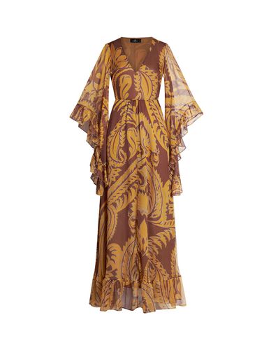 Etro Brown Printed Maxi Dress - Etro - Modalova