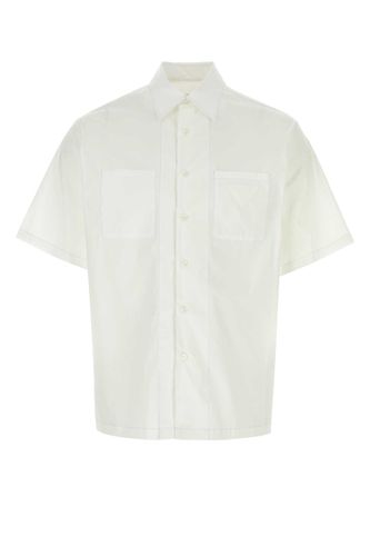 Prada White Stretch Poplin Shirt - Prada - Modalova