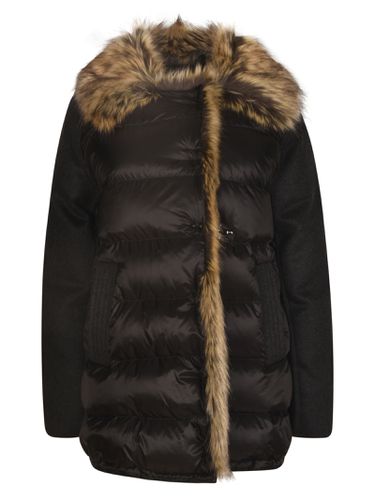 Fay Fur Detailed Padded Jacket - Fay - Modalova