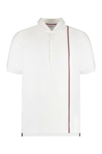 Logo Print Cotton Polo Shirt - Thom Browne - Modalova