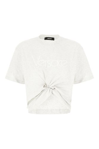 Versace Light Grey Cotton T-shirt - Versace - Modalova