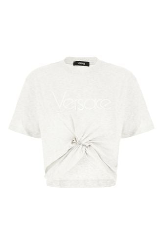 Versace Light Grey Cotton T-shirt - Versace - Modalova