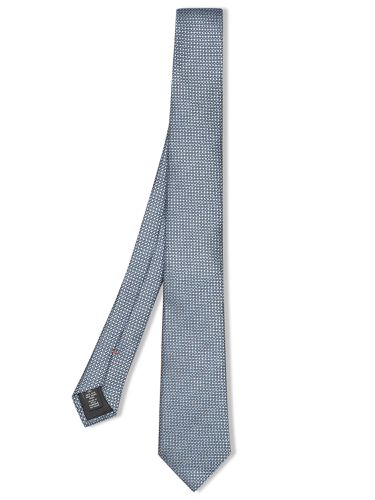 Silk Tie In Micro Pattern - Zegna - Modalova