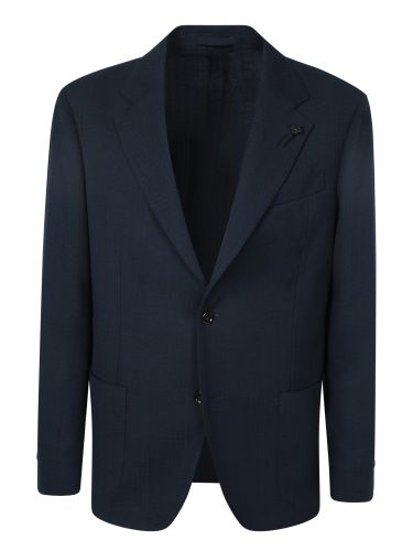 Lardini Blue Navy Wool Blazer - Lardini - Modalova