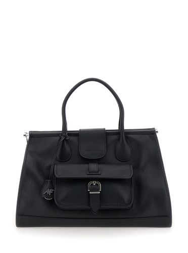 Handbag With Af Logo In Grained Leather Woman - Alberta Ferretti - Modalova