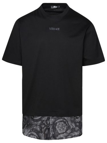 Versace Black Cotton T-shirt - Versace - Modalova