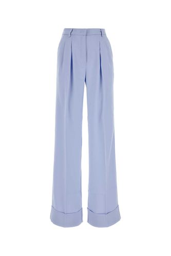 Powder Blue Polyester Nathalie Wide-leg Pant - The Andamane - Modalova