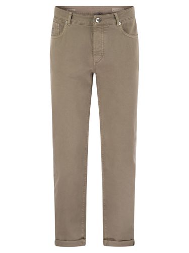 Five-pocket Traditional Fit Trousers In Light Comfort-dyed Denim - Brunello Cucinelli - Modalova