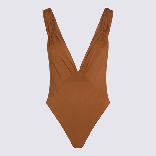 Saint Laurent Brown Silk Bodysuit - Saint Laurent - Modalova