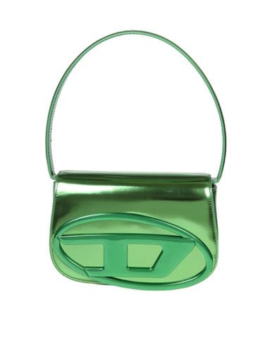 Dr Shoulder Bag In Green Color Mirror Leather - Diesel - Modalova