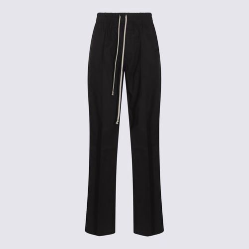 Rick Owens Black Cotton Pants - Rick Owens - Modalova