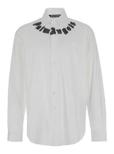 Palm Angels White Poplin Shirt - Palm Angels - Modalova