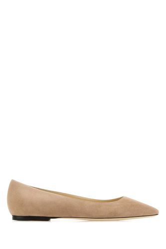 Powder Pink Suede Romy Flat Ballerinas - Jimmy Choo - Modalova